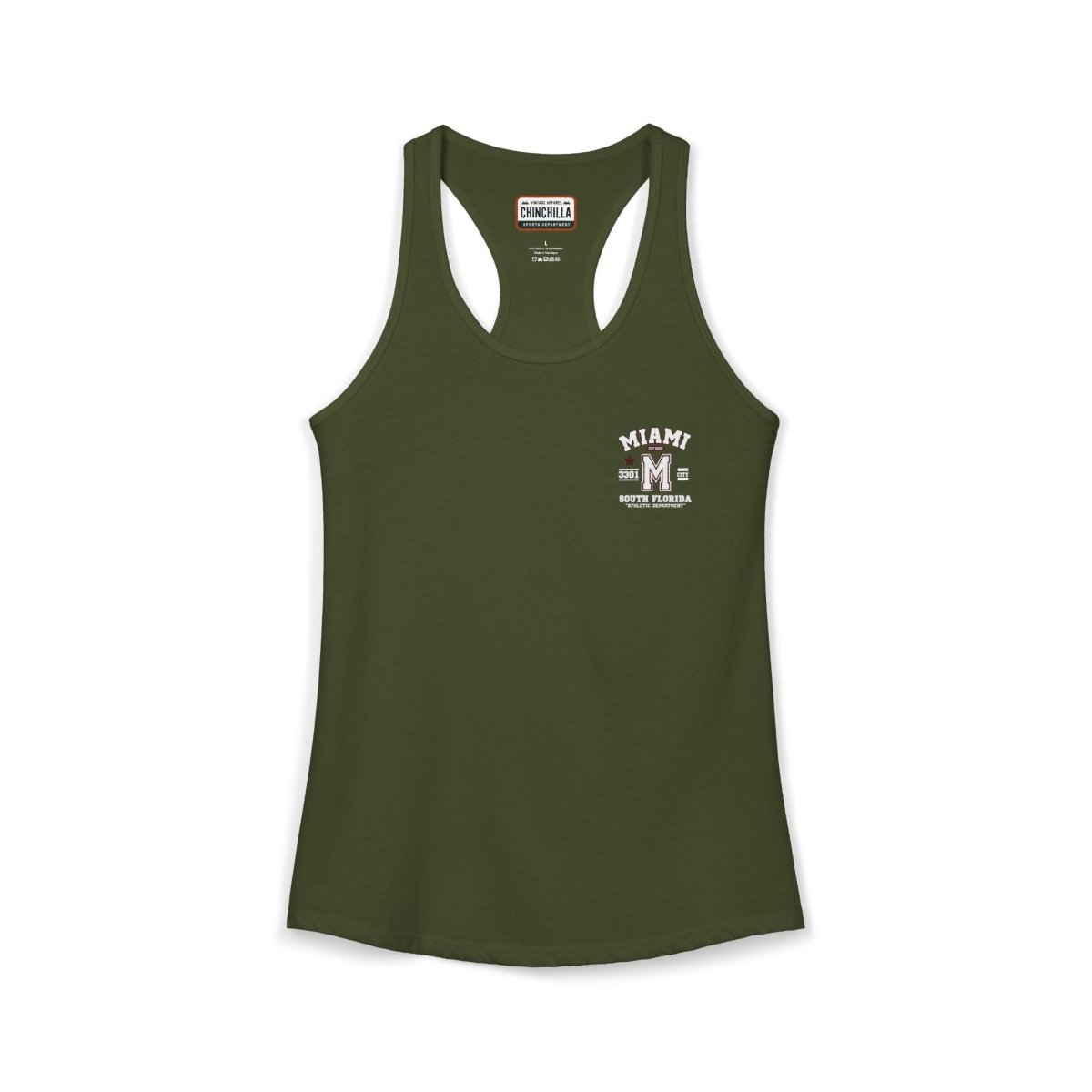 Miami Varsity Women's Racerback Tank Top - Chinchilla Choons